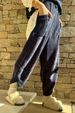 Nuk Stretch Velour Shelby Pant Navy